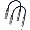 zoyuzan Aux a USB C Adattatore cuffie per iPhone 17 16 15 Pro Max Cavo audio compatibile con Samsung S25 per Apple (2 pezzi) DAC Cellulare 3,5 mm Auto Jack Microfono Jack Jack Jack Connettore Splitter Stereo