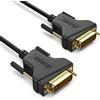 BENFEI Cavo DVI a DVI, cavo DVI-D 24 + 1 placcato in oro da 1,8 metri, supporto Dual Link ad alta risoluzione 2560x1600 per giochi, DVD, laptop, HDTV