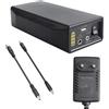 Micacorn Batteria LiFePO4 12,8V 6000mAh 76,8Wh Ricaricabile Litio Ferro Fosfato con Uscite 12V/9V DC & 5V USB, Powerbank Portatile per Strisce LED, Telecamera CCTV, Router e Altro