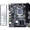 Rvluw Scheda madre H81 Gaming H81 LGA1150 Micro ATX, Dual Channel DDR3, M.2 NVMe NGFF SATA 6Gb/s PCIe slot, compatibile con Intel Core i3 i5 i7