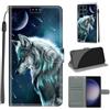 KENHONER Custodia per Samsung Galaxy S24 Ultra, Lupo