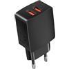 CREAPICO Caricatore USB, Adattatore/Presa USB a 2 Porte da 5V/2,1A, Alimentatore/Caricabatterie da 10,5W Compatible con iPhone, Samsung A12/A22, Redmi, OPPO, Nokia, Moto, HUAWEI e Più Dispositivi-Nero