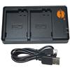 DSTE DE DSTE - Caricatore USB doppio compatibile con batteria Canon LP-E8 come LC-E8, alimentazione tramite cavo di ricarica micro USB a USB-A 2.0