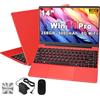 NOTODD PC Portatile Computer Portatile Win11 Notebook 14 Pollici 6GB 256GB SSD Expansion 1TB, Laptop Celeron N4020 fino a 2.8GHz, 5000mAh 5G WiFi, BT4.2 Supporto Mouse Wireless & Protezione Tastiera -Rosso