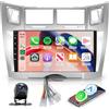 Hodozzy Autoradio per Toyota Yaris 2005-2011 con Wireless Carplay Android Auto, Touchscreen da 9 pollici con Bluetooth/RDS FM/Youbube/V-Link/GPS/USB/SWC+Telecamera Posteriore