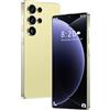 ULUCAN Smartphone S26 Ultra sbloccato 5G con penna integrata, 16GB RAM, 1TB ROM, telefono cellulare Incell HD da 7,3 pollici con schermo intero, batteria a lunga durata da 8000mAh doppia SIM,Gold-1TB