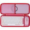 Lebakort Duro Viaggio Caso Custodia per Logitech POP ICON COMBO Kit Mouse e Tastiera (Rosa)