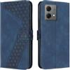 OKZone Cover per Motorola Moto Edge 40 Neo,Custodia in PU Pelle per Motorola Moto Edge 40 Neo, Custodia a Libro Protettiva Folio Portafoglio con Magnetica e Slot per Carte Wallet Case Flip Cover(Blu)