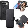 Fofvccv Custodia Portafoglio per Google Pixel 10 Pro XL - CXMG Nero | Cover 2 in 1 Rimovibile,Pelle PU Antiurto, Porta Carte Funzione di Supporto Chiusura Magnetico Case per Pixel 10 Pro XL
