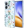 YUXING Cover Trasparente per Realme 14 5G / Realme 14T 5G - Custodia Protettiva Sottile in TPU Morbido Antiurto con Carino Motivo Disegno Cool (Flower Art)