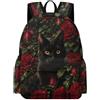 TPISLI Zainetto Rose Kitten Ragazza Classe 8 Zainetto Animal Cat Ragazzo 13 Anni Bookbag Leggero Resistente Ritorno a Scuola Outdoor Gita Viaggio Uso Quotidiano