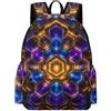 TPISLI Zaino Scolastico Honeycomb Ragazzo 11 Anni Zaino Scolastico 3D Print Ragazza 12 Anni Cartella Scolastica Leggero Resistente Regalo Scuola Uso Quotidiano