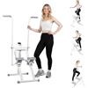 woshapce Scalatore verticale pieghevole, per esercizi cardio e palestra a casa, macchina per allenamento completo con manubrio e pedali regolabili, capacità di carico 120 kg (grigio)