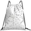 Generic Fashion Coulisse Tasche Trees Leaves in Green Sacca Sportiva Poliestere Zaino Scuola per Uomo Donna Yoga 36X42Cm