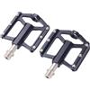 HaloModora Pedali pieghevoli in alluminio, sistema a 3 cuscinetti, piattaforma larga, antiscivolo, per mountain bike, bici ibride, nero, 11,8 x 8,4 cm (verde)