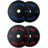 Fitness Discount Set Bumper Plates Olimpici 90 kg (2x20 kg + 2x25 kg) | Dischi Olimpici in Gomma con Foro 50 mm per Bilanciere, Weightlifting, Cross Training, Powerlifting e Home Gym