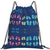 EDPXKL Infradito Calligrafia Scarpe da spiaggia Borse con coulisse Palestra Nuoto Zaini Leggeri Robusti Pieghevoli Sport Fitness Yoga Viaggio
