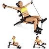 toxaaiwr Ab Machine, panca per allenamento addominali per palestra a casa, multifunzione, regolabile, attrezzo per esercizi addominali per allenamento totale del corpo, nero