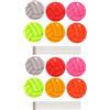 VILLCASE Portachiavi Riflettente in PVC a Forma di Pallavolo 6cm Set da 12 Pezzi per Sicurezza Notturna Ciclismo e Zaini Studenti visibilità Aumentata