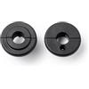 FAS Set 16 Boccole Aperte per Aste Passanti Calciobalilla, Diametro 16mm, Nero