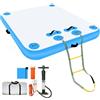 Generic Piattaforma acquatica per pontile galleggiante gonfiabile, PVC antiscivolo