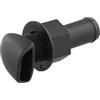 Kivivaka Tubo di sfiato per carburante per barca, 1,5 cm, in nylon, per serbatoio di gas marino, sfiato aria per riempimento coperta, nero