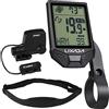 GPECTIFO Cardiofrequenzimetro Cadenza, Computer Wireless da Ciclismo con sensore di frequenza cardiaca Ciclocomputer Multifunzionale Antipioggia con retroilluminazione LCD(Black)