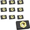 ZONADAH 10 pezzi Kayak Rail Vite Dado Parti M6 Rame Scorrevole Dado Montaggio Laterale Scorrevole Binario Binario Canna Da Pesca Base di Montaggio per Kayak Barca Canoa