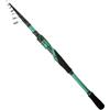 NexRen Canna da pesca telescopica in fibra di carbonio M Action portatile da viaggio con guide in porcellana per mare, fiume, lago, 1,8 m, verde