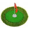 Generic Golf Training Pad Tappetino da Putt Tappeto da Chipping Superficie Galleggiante in per Migliorare Mira Tocco E Controllo Adatto a Esercizi in Piscina, Ovale 50 60cm