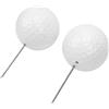 Alomejor Segna Tee con Picchetti in Acciaio, Marker per Tee Box Stile Palla Bianca per Campo Pratica Outdoor