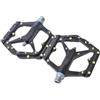 ZUZZEE Pedali per bicicletta in alluminio CNC piattaforma piatta per MTB per ghiaia per e-bike con tecnologia di cuscinetto DU perni antiscivolo 12x10.6cm (Nero)