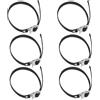 Xiciki 6 cinghie per pedali per bicicletta, clip per pedali regolabili, con chiusura a morsetto, colore nero, per esercizi e biciclette da esterno (50 cm)