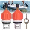 KERYBW Confezione da 2 adattatori per pompa SUP, adattatori SUP di alta qualità per compressore e valvola automatica, robusto set di adattatori per valvola SUP con chiave per valvola per paddle, kayak