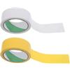 DECHOUS 4 Pezzi Nastro di Marcatura per Campi Sportivi in PVC Giallo e Bianco, Facile da Applicare, per Campi da Pickleball Indoor, Migliora la Sicurezza dei Confini