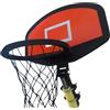 Generic Tavola da basket - Misura universale e aste curve, set da con rete | set da per attività all'aperto, sportivi allenamento salto nel cortile