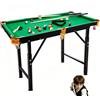 Generic Tavolo da biliardo pieghevole, tavolo da biliardo mini regolabile in altezza 1,2 m con accessori completi per il gioco, tavolo da snooker compatto con struttura in metallo per intrattenimento familiar