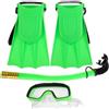 ULTECHNOVO 1set Snorkeling Completo con Pinne Regolabili e Maschera Antinebbia per Ragazzi e Ragazze Attrezzatura Subacquea Resistente e Confortevole per Nuoto e Esplorazioni Acquatiche