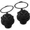NexRen Coprivalvole in plastica nera, filettatura 22 mm, a prova di perdite (2 pezzi)