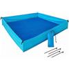 Dobufeet Box da spiaggia per bambini, box per bambini all'aperto pieghevole coperta da spiaggia con superficie impermeabile, 185 x 145 x 25 cm