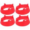 USHOBE Supporto per Palline Sportive 4 Pezzi in Pp Rosso Base Stabile e Montaggio Facile per Esposizione Calcio e Basket in Area Espositiva o Stanza