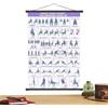 Generic Supporto da parete pieghevole per poster yoga sedia | Home Chair Exercise Guide Wall Chart for Office Living Room Bedroom Fitness Stretching Mobility Workout