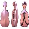 Yinfente Custodia per violoncello in fibra di carbonio 4/4, manico incorporato, ruota, cinturino posteriore, portatile, custodia rigida per violoncello, leggera, impermeabile, oro rosa