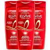 L'Oreal Paris L'Oréal Paris Elvive Color-Vive Shampoo Protettivo per Capelli Colorati o con Meches Formula Nutriente Ravvivante Illuminante con Estratto di Peonia Rossa e Filtro UV - 3 Flaconi da 400ml