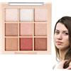 Generico Palette Per Il Trucco Degli Ombretti: Polvere Di Pigmenti Naturali, Tonalità Vellutate E Lisce | Kit Professionale Di Fard Per Contorni Evidenziati A Lunga Tenuta Per Donne, Ragazze, Principianti, Eve