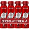 Old Spice Confezione X4 Originale Spray Corpo Deodorante Per Uomini 150 ml