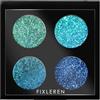 Fixleren Palette di ombretti camaleontici glitterati, 4 colori, altamente pigmentati, impermeabili, illuminanti (3 colori combinati)