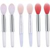 BEAHING Spazzola di labbra in silicone da 6 pezzi, applicatori di maschera per labbra riutilizzabili Mini applicatori di pennello lucido per rossetti, lucidalabbra, balsamo per le labbra