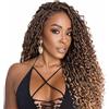 hair beauty Faux Locs Curly Boho Braid Hair - extension per trecce a crochet capelli dall' aspetto naturale Kanekalon - 120 ciocche 600 grammi divisi in 5 pezzi + 3 accessori in omaggio (T27, 55cm 22)