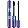 Anyzoo Mascara impermeabile, 2 fasi per allungare e volumizzare, senza grumi, anti-sbavatura, lunga durata, facile da rimuovere, Nero (1 pz)